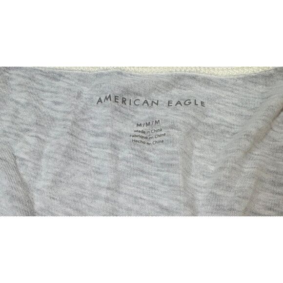 American Eagle Top M White Short Sleeve Babydoll Fairycore Coquette Feminine - Picture 3 of 6